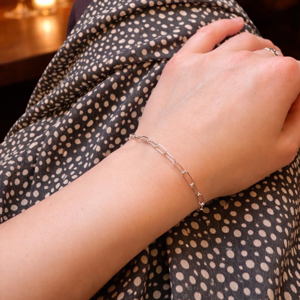 Signature Sterling Silver Paperclip Chain Bracelet