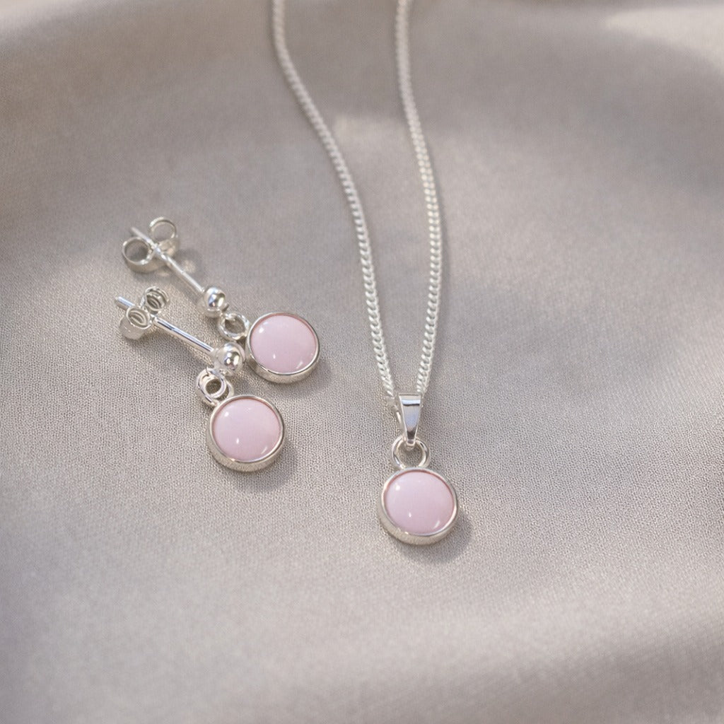 Signature Silver Stud Drop Earrings