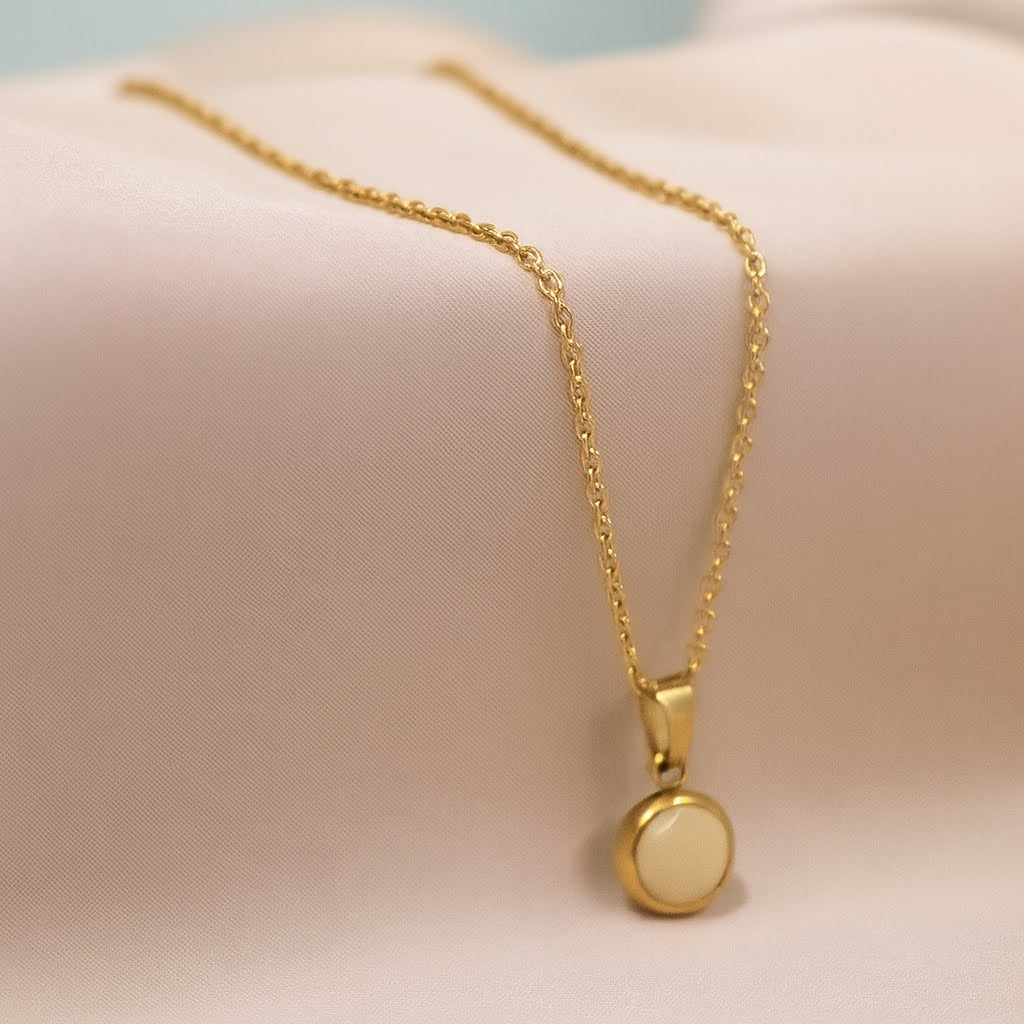 Everyday Gold Plated Stainless Steel Pendant Drop Necklace