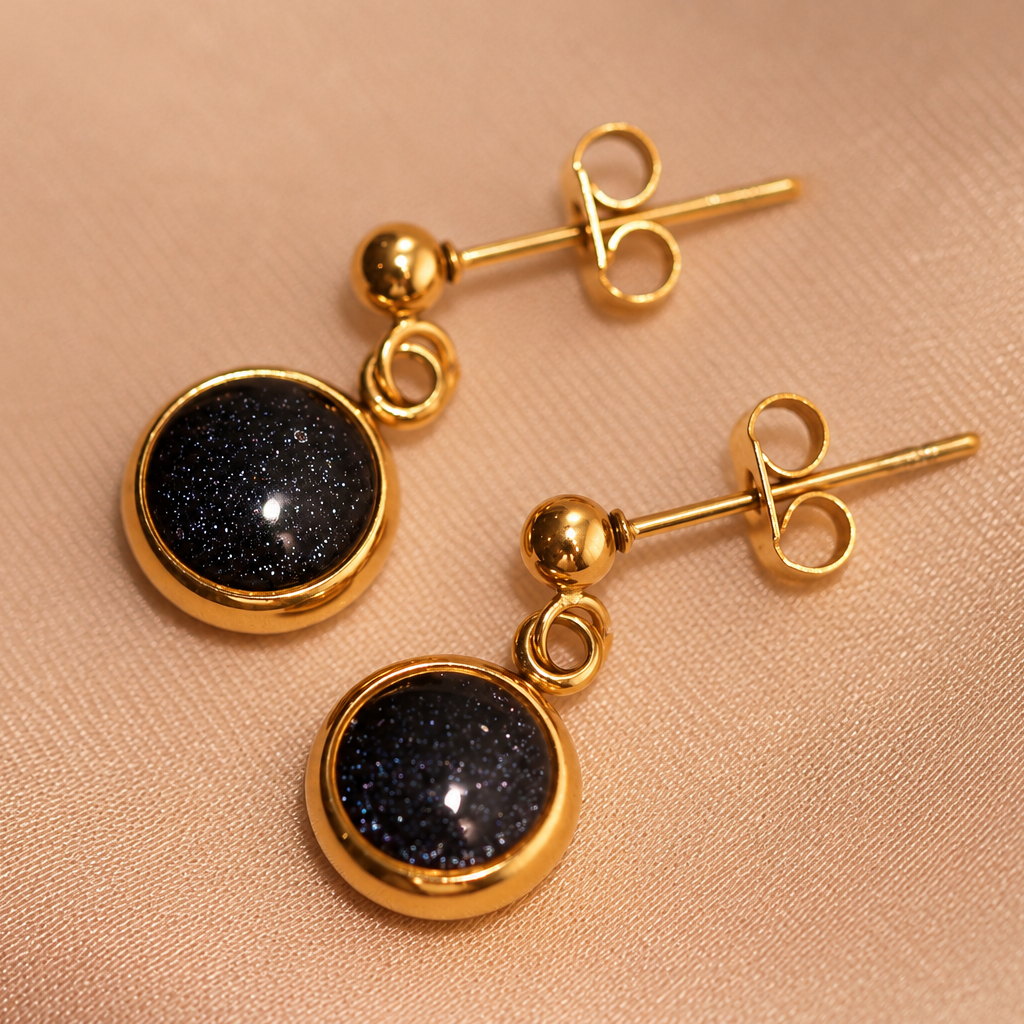 Everyday Gold Plated Stainless Steel Stud Drop Earrings