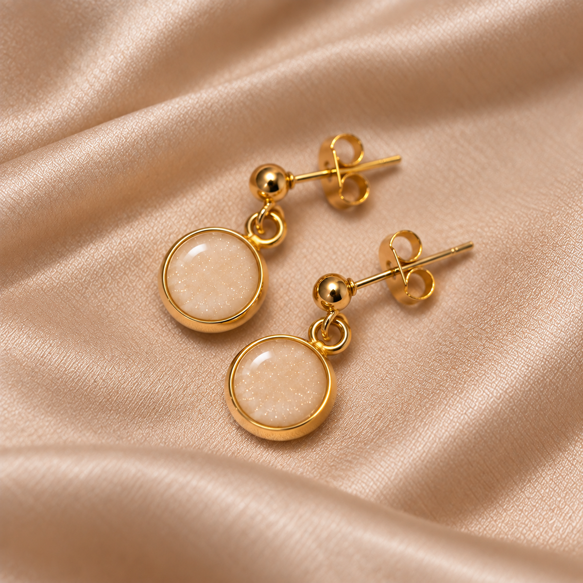 Everyday Gold Plated Stainless Steel Stud Drop Earrings