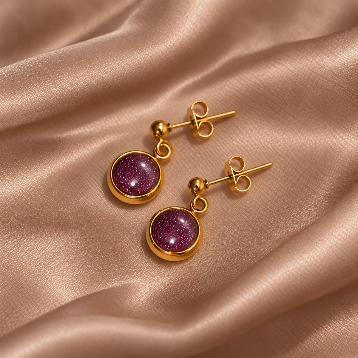 Everyday Gold Plated Stainless Steel Stud Drop Earrings