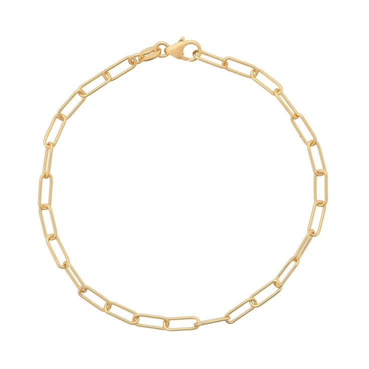 Luxe Gold Paperclip Chain Bracelet