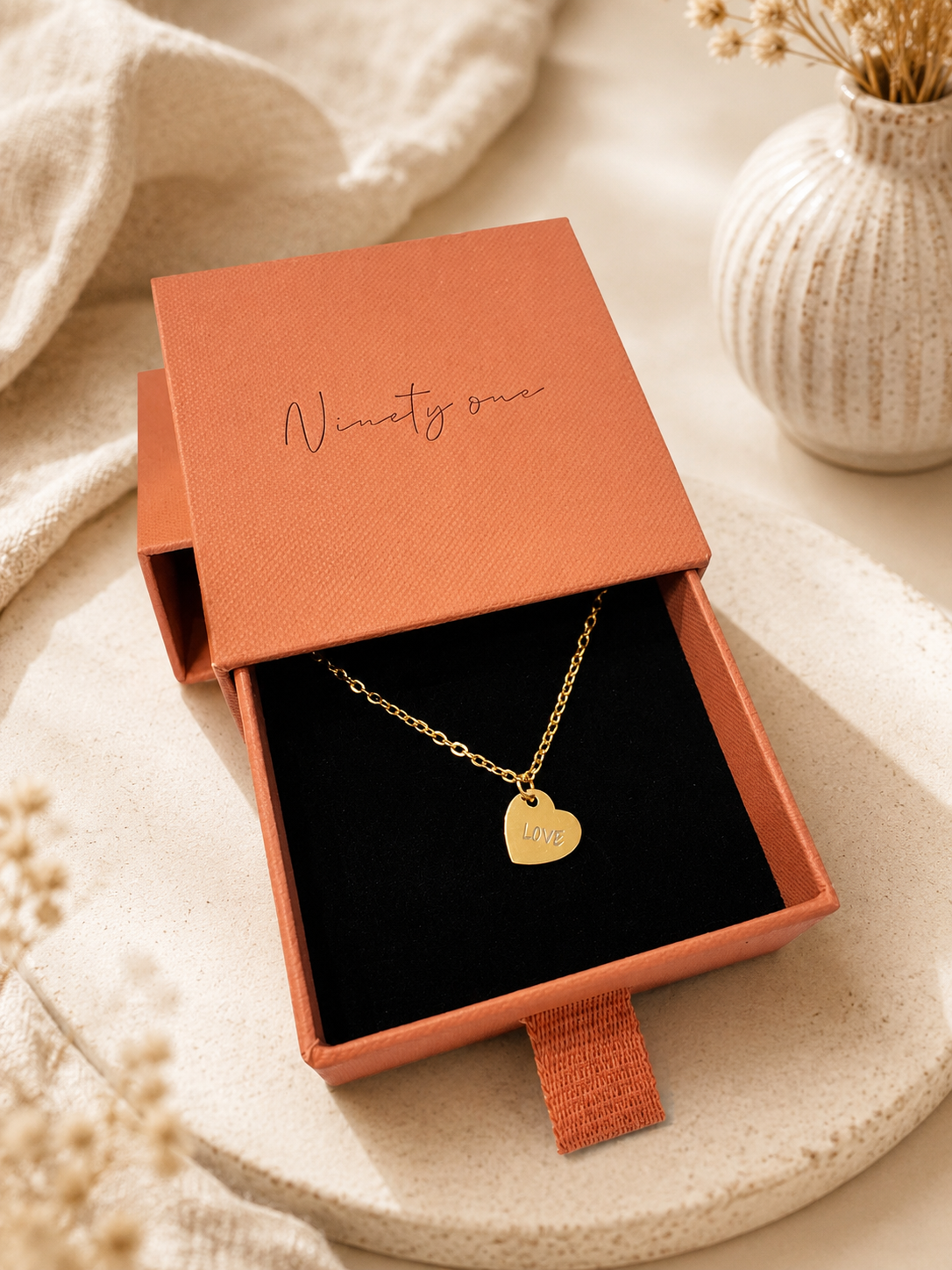 Everyday Gold Plated Small Heart Charm Necklace - FREE ENGRAVING (Copy)
