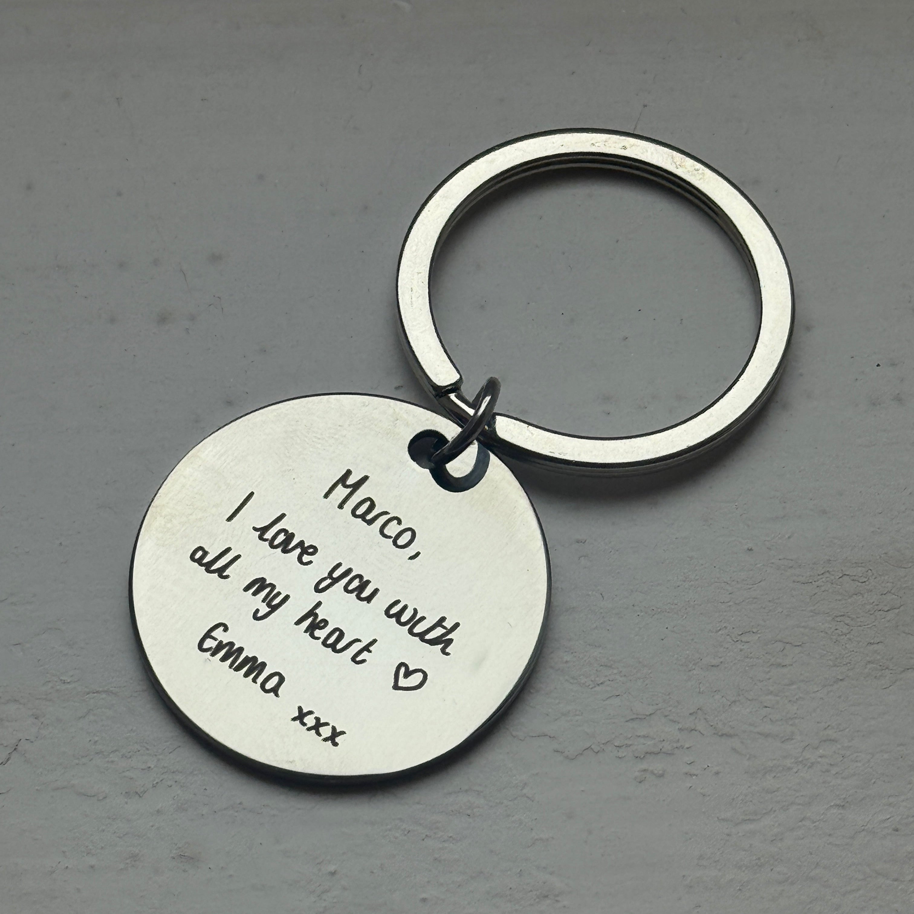 Everyday Personalised Engraved Circle Key Ring - INCLUDES ENGRAVING