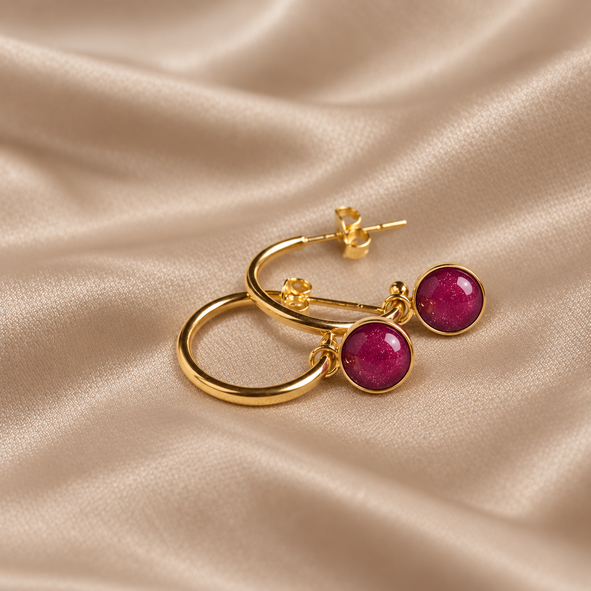 Luxe Gold Hoop Drop Earrings