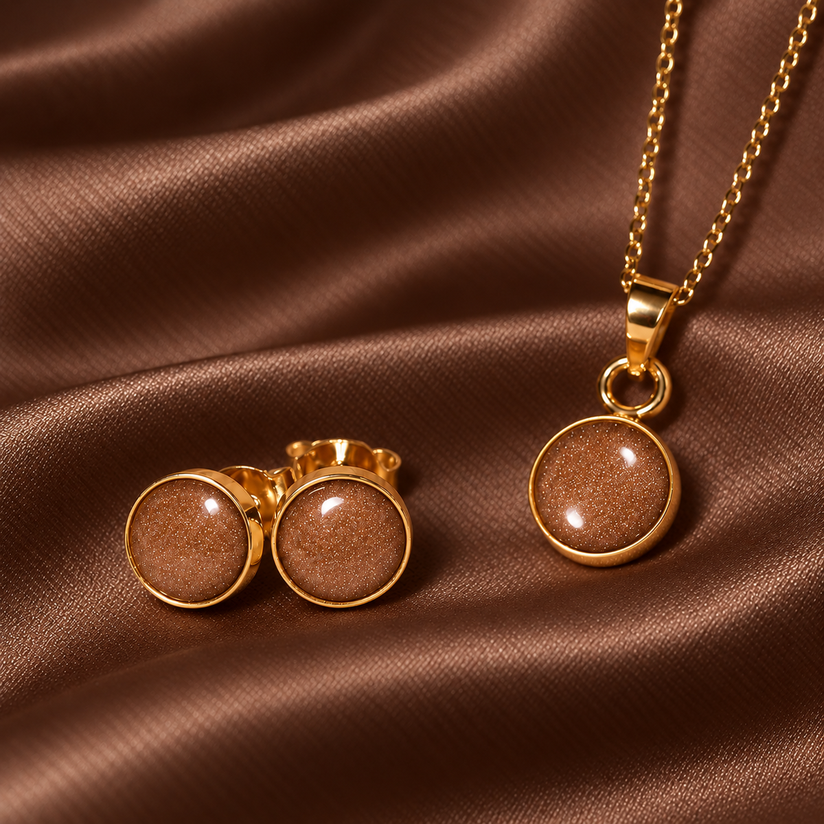 Luxe Gold Pendant Drop Necklace