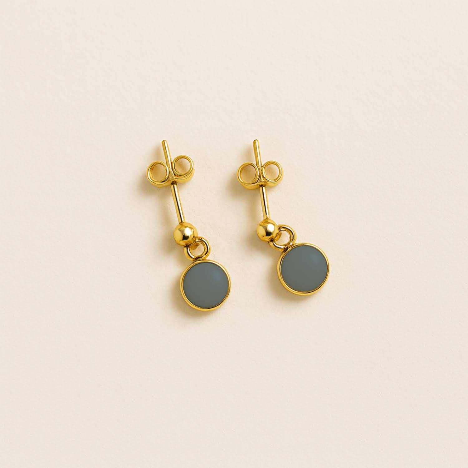 Luxe Gold Stud Drop Earrings