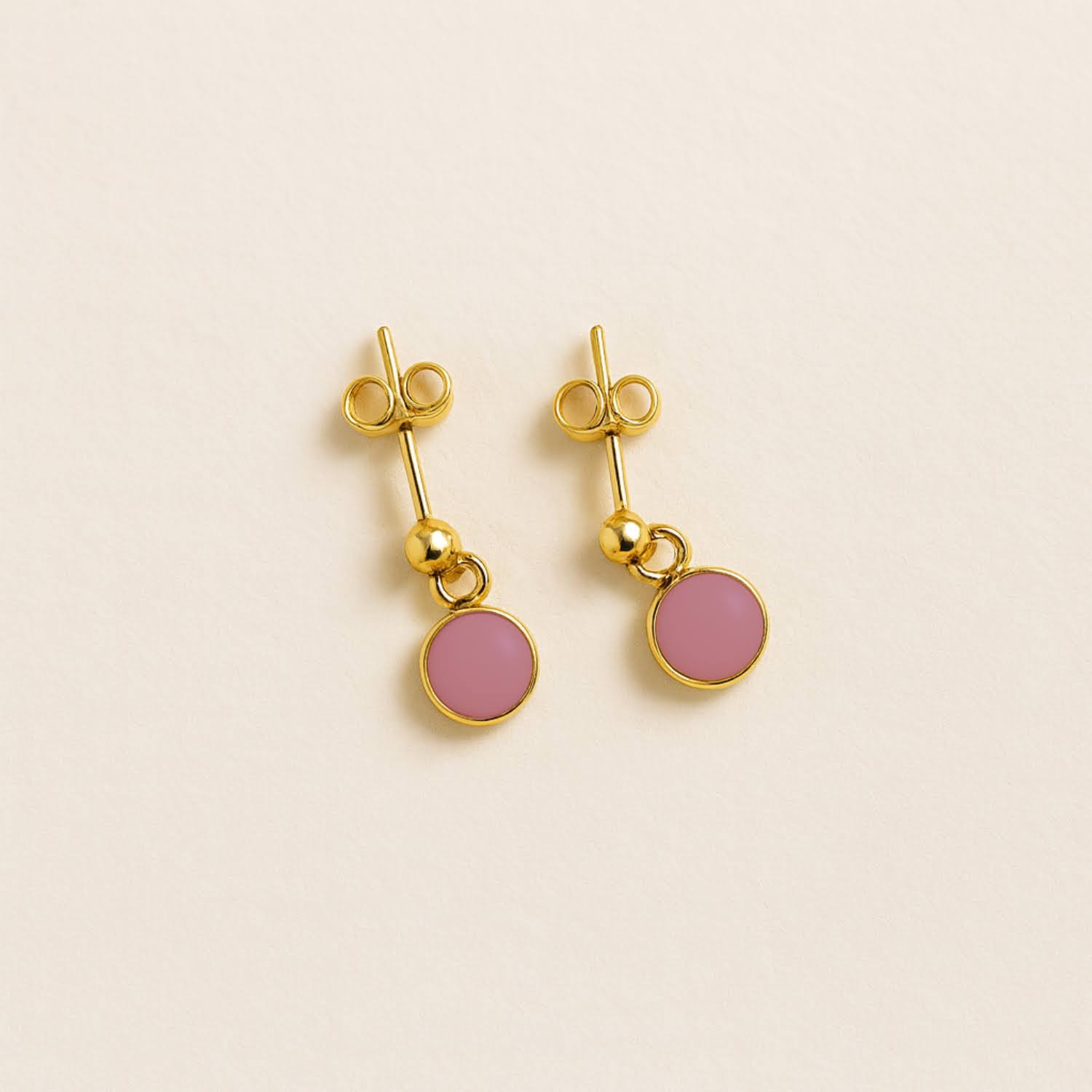 Luxe Gold Stud Drop Earrings