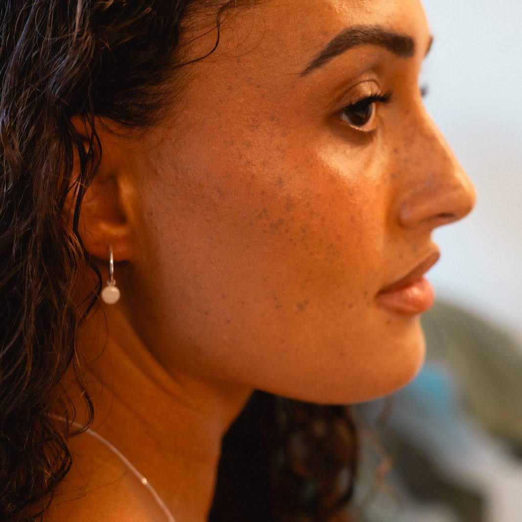 Signature Silver Hoop Drop Earrings