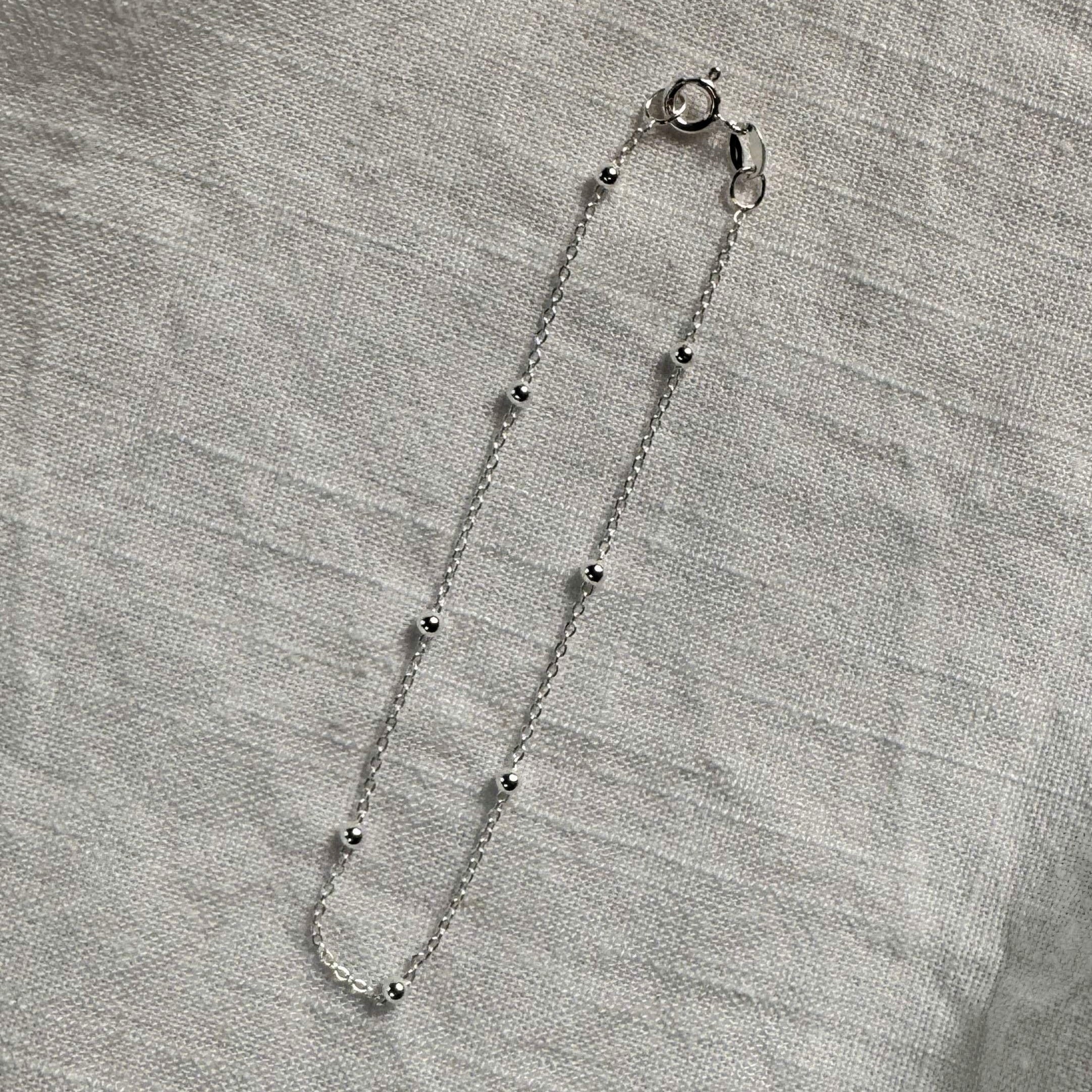 Signature Silver Ball Chain Bracelet
