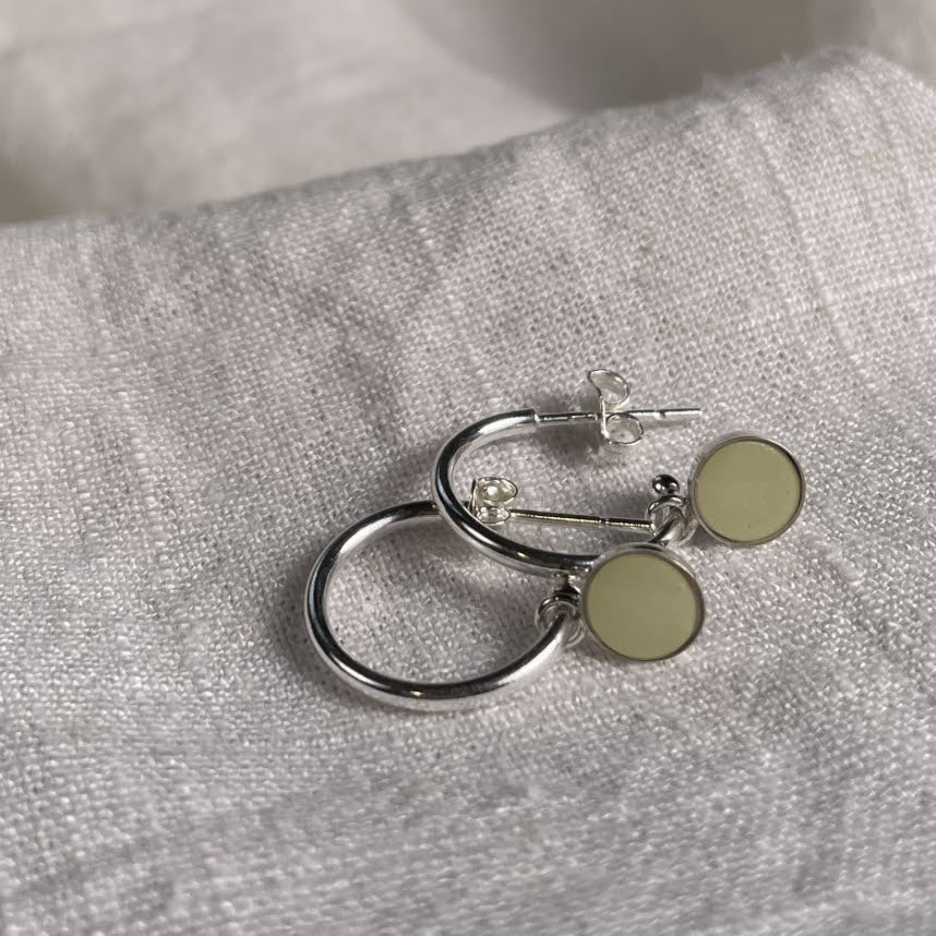 Signature Silver Hoop Drop Earrings