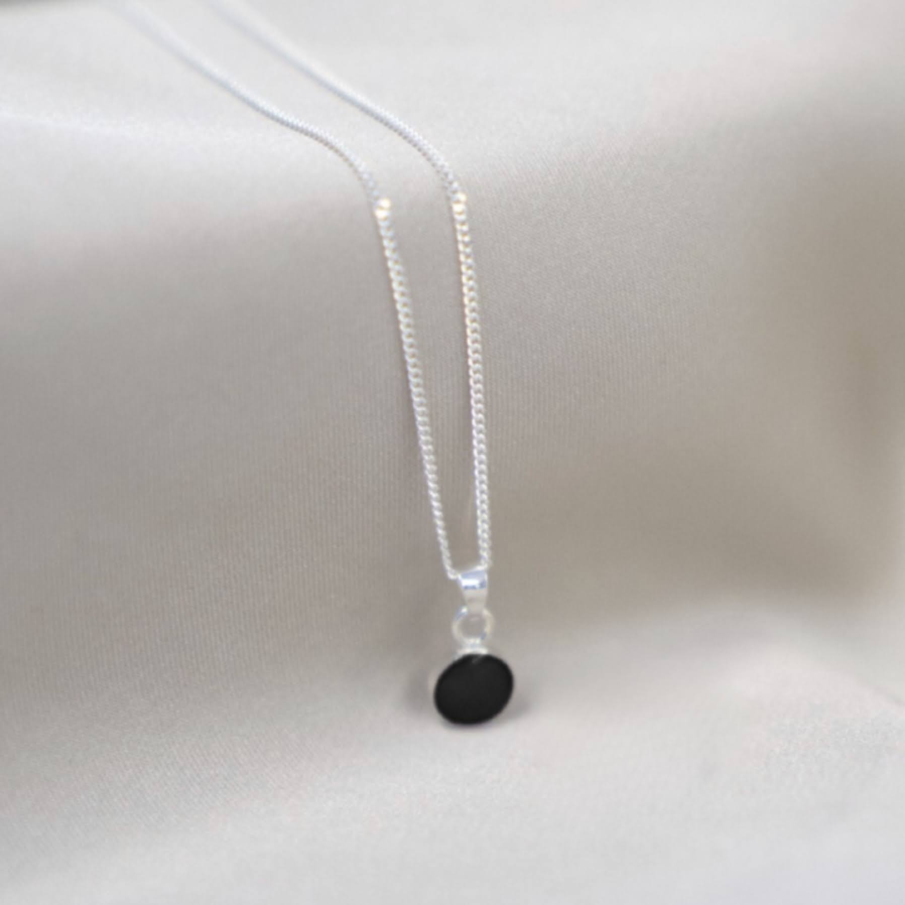 Signature Silver Pendant Drop Necklace