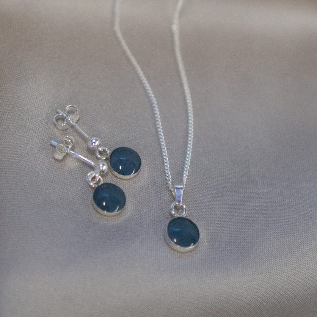 Signature Silver Pendant Drop Necklace