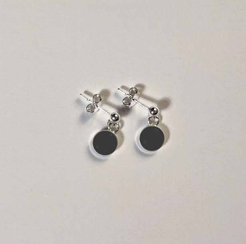 Signature Silver Stud Drop Earrings