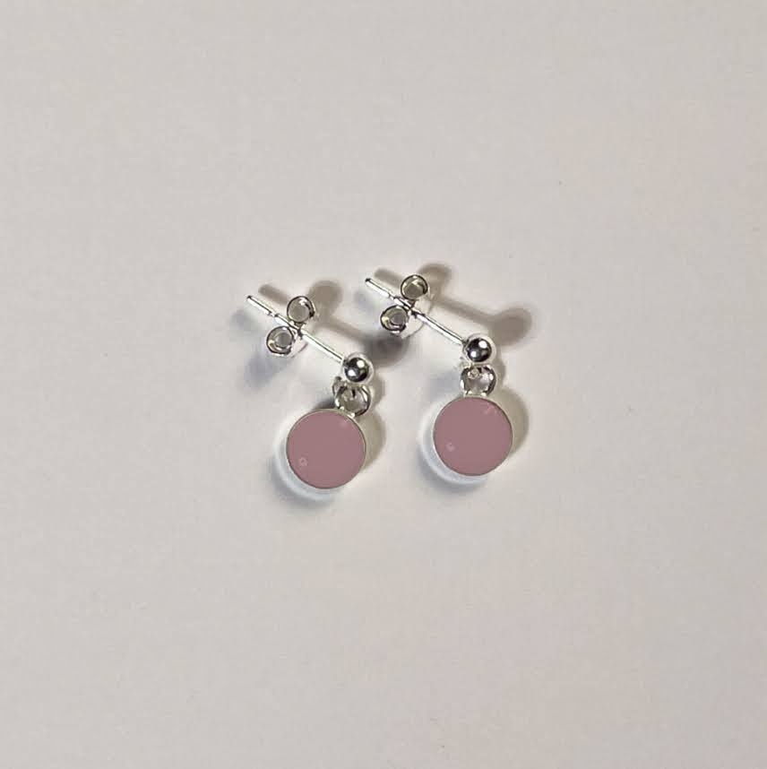 Signature Silver Stud Drop Earrings