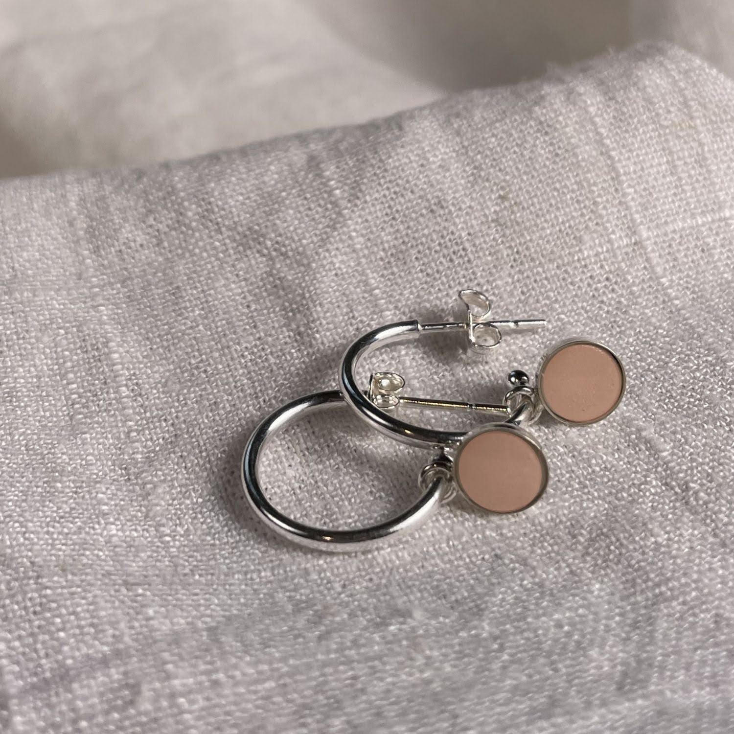 Signature Silver Hoop Drop Earrings