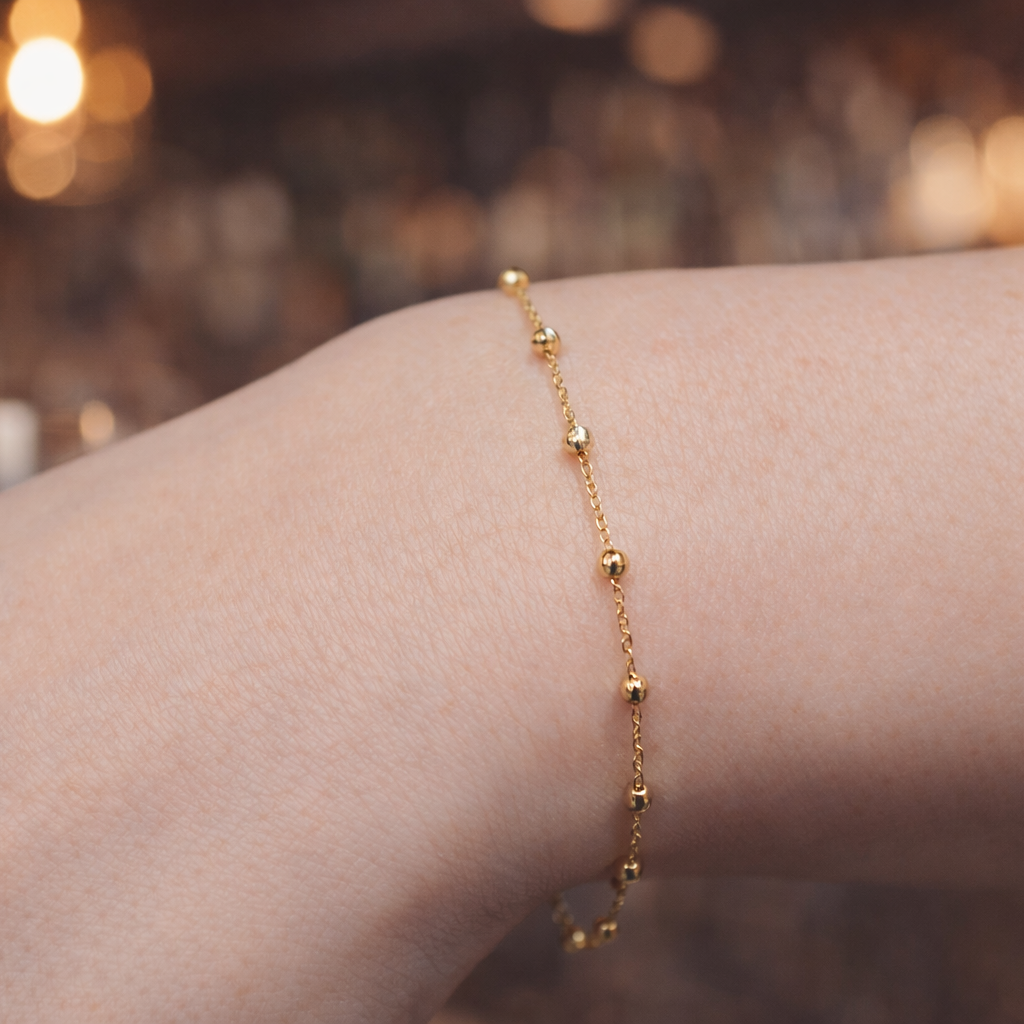 Everyday Gold Plated Stainless Steel Ball Chain Bracelet