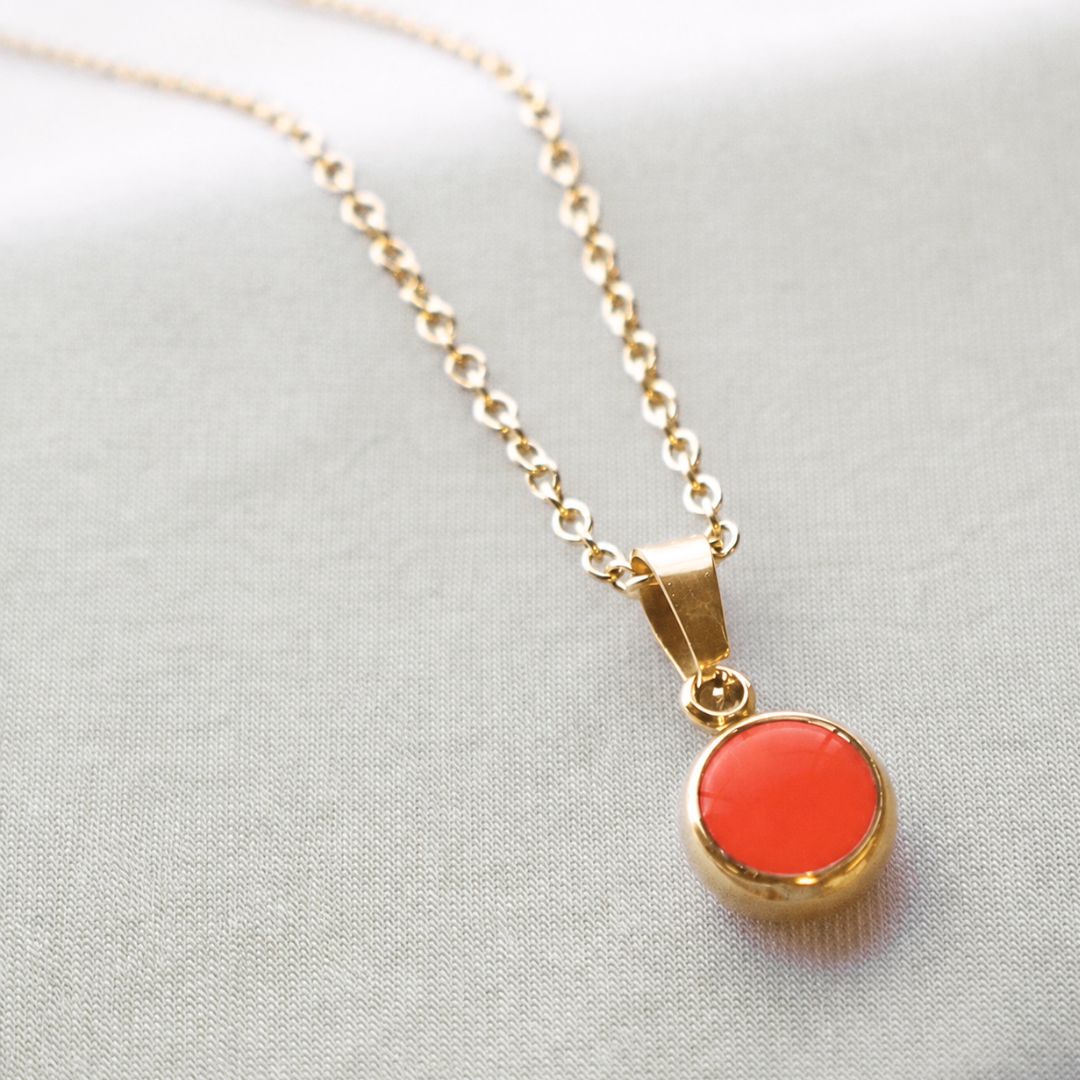 Everyday Gold Plated Stainless Steel Pendant Drop Necklace