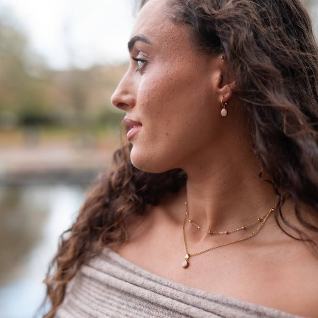 Everyday Gold Plated Stainless Steel Hoop Drop Earrings