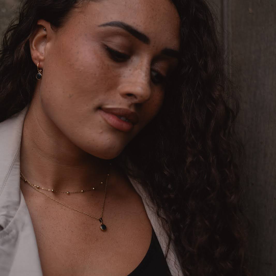 Everyday Gold Plated Stainless Steel Hoop Drop Earrings