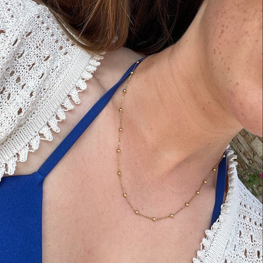 Everyday Gold Plated Stainless Steel Ball Chain Necklace