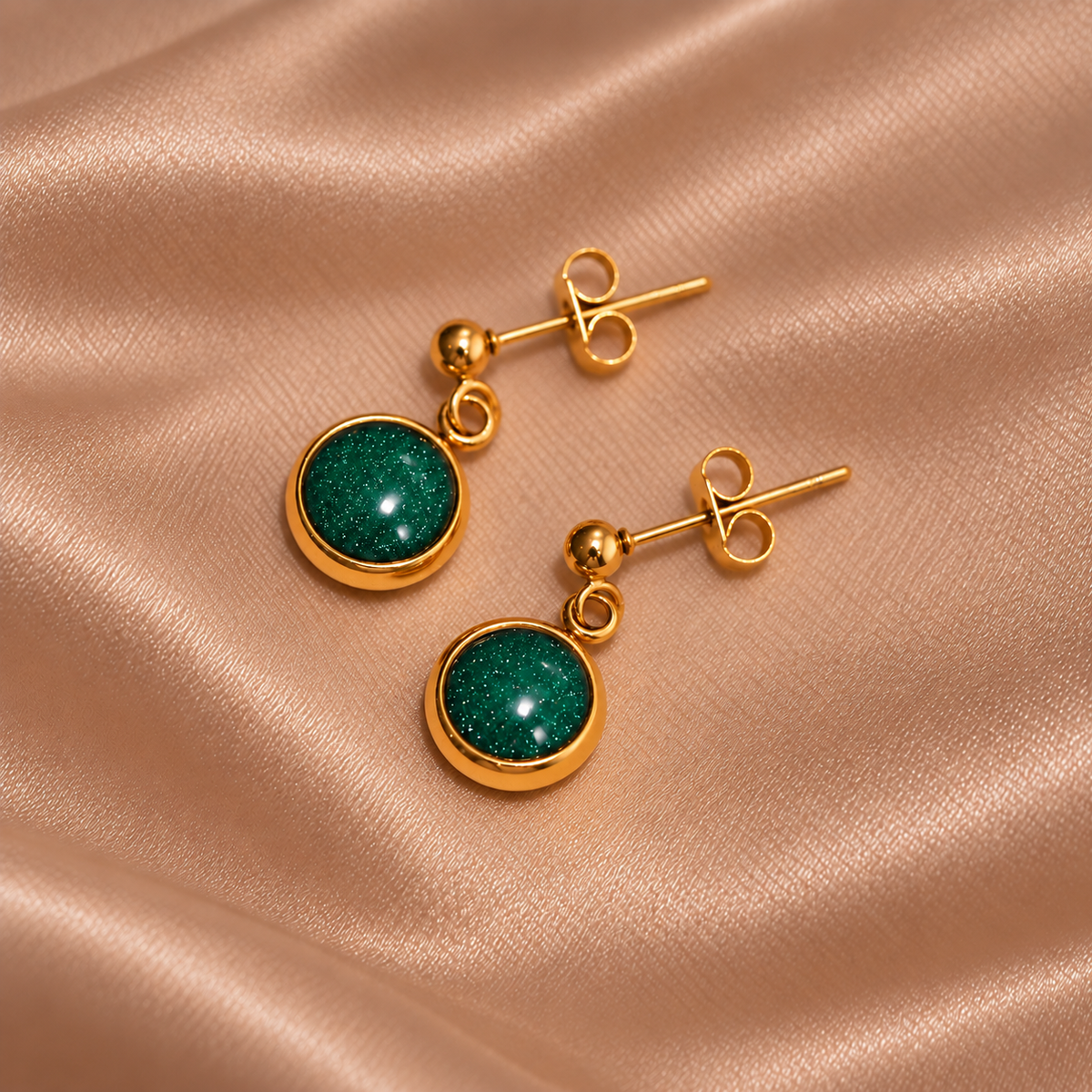 Everyday Gold Plated Stainless Steel Stud Drop Earrings