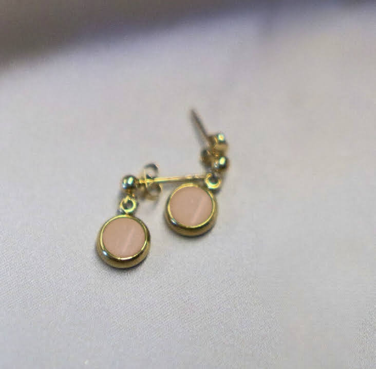 Everyday Gold Plated Stainless Steel Stud Drop Earrings