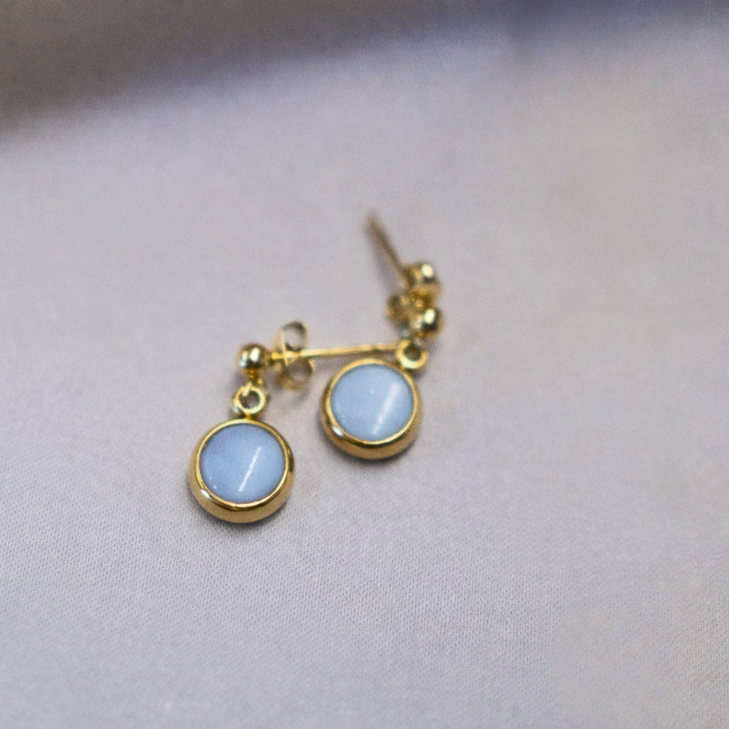 Everyday Gold Plated Stainless Steel Stud Drop Earrings