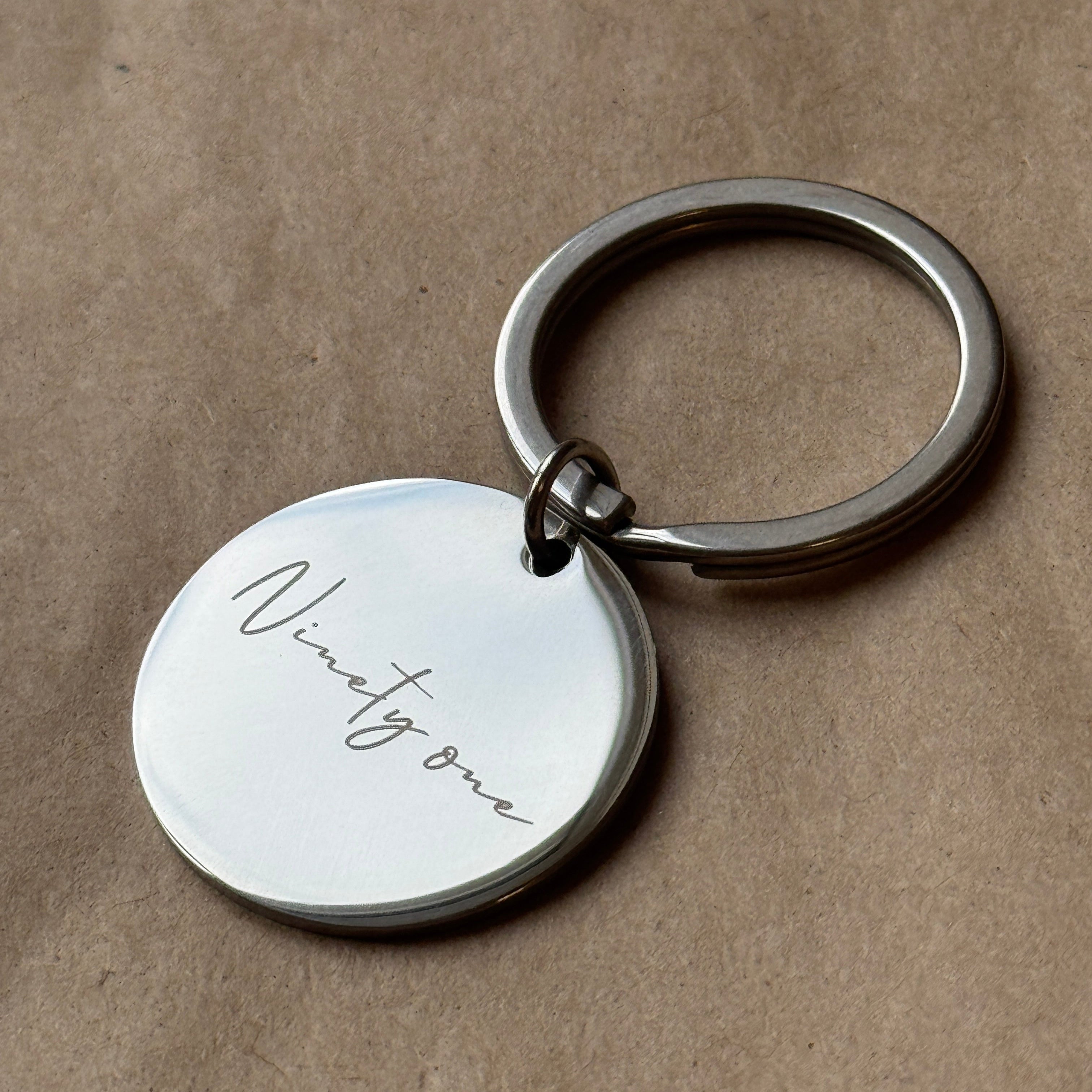Everyday Personalised Engraved Circle Key Ring - INCLUDES ENGRAVING