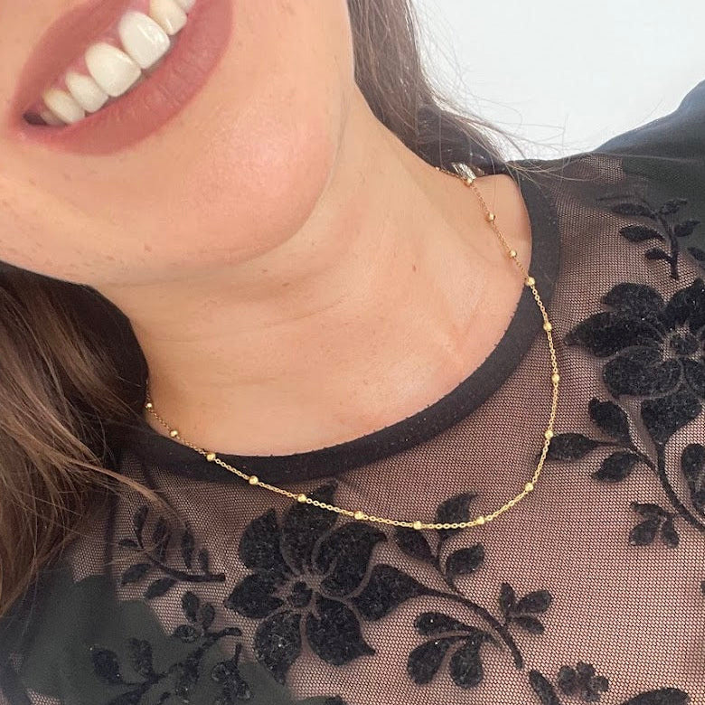 Everyday Gold Plated Stainless Steel Ball Chain Necklace