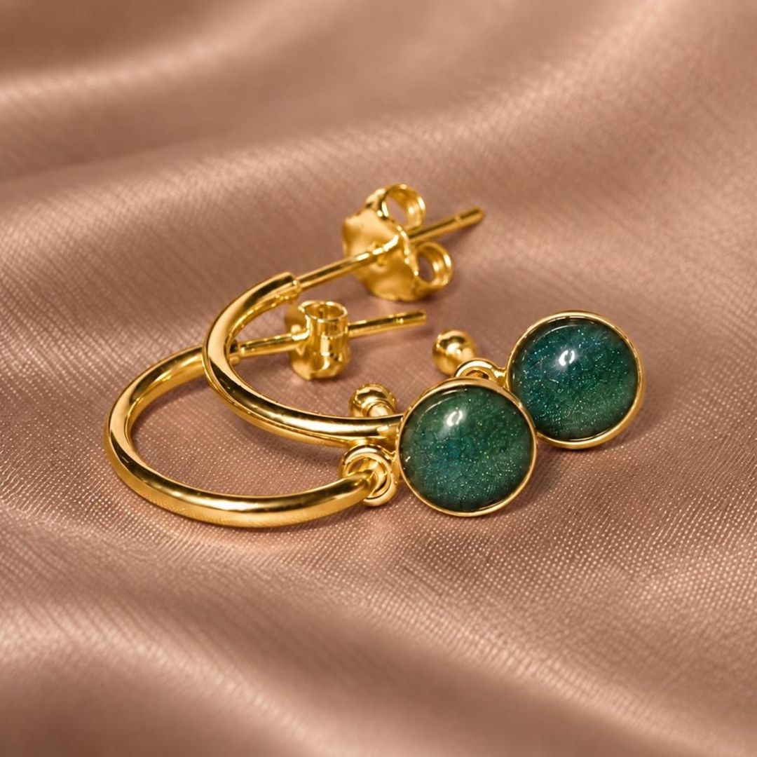 Luxe Gold Hoop Drop Earrings