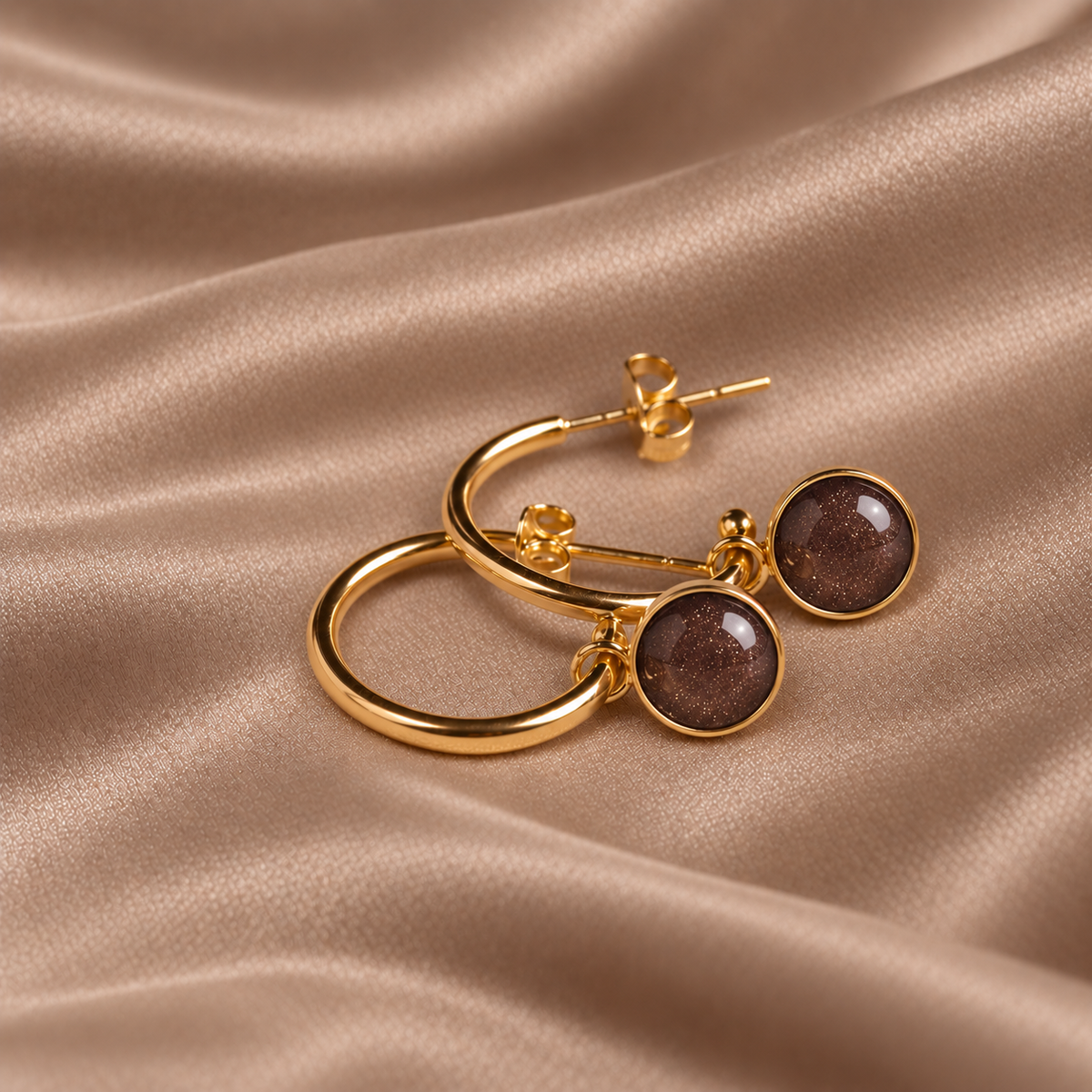 Luxe Gold Hoop Drop Earrings