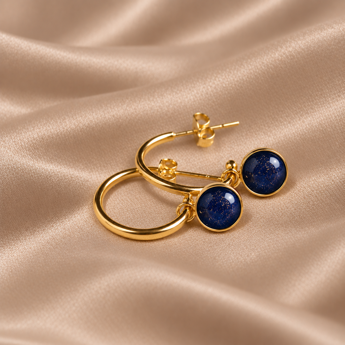 Luxe Gold Hoop Drop Earrings