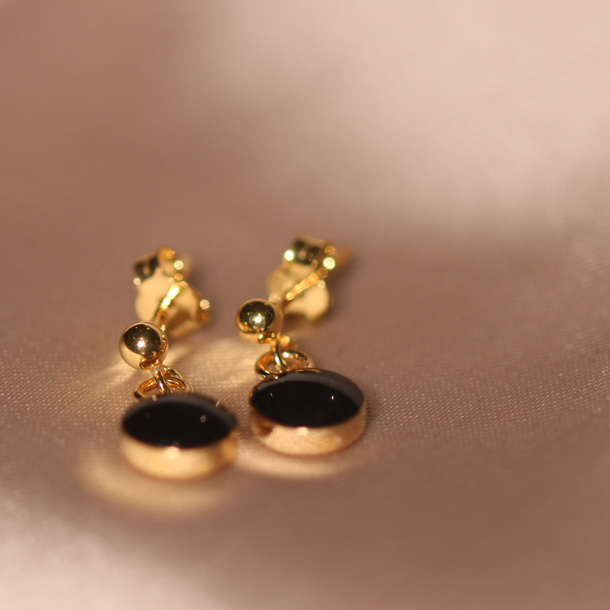 Luxe Gold Stud Drop Earrings