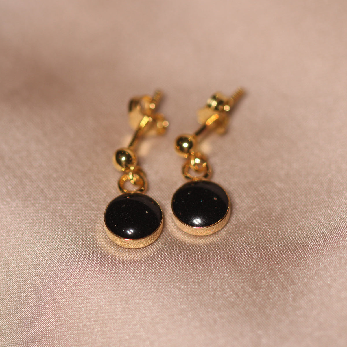 Luxe Gold Stud Drop Earrings
