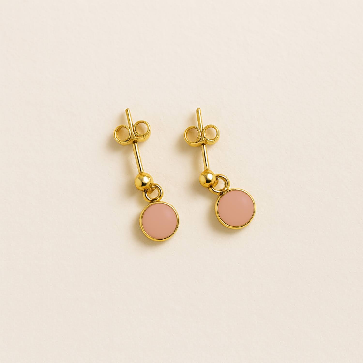 Luxe Gold Stud Drop Earrings