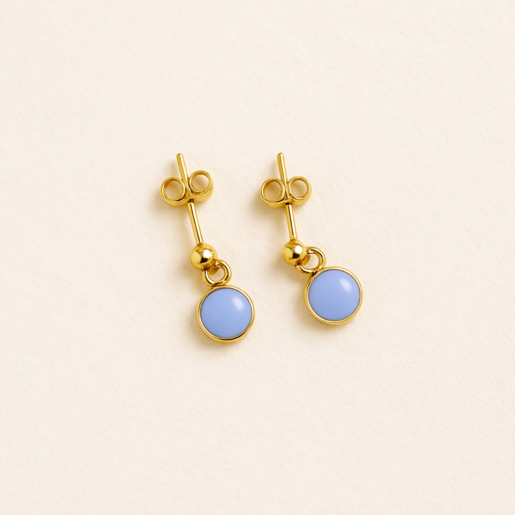 Luxe Gold Stud Drop Earrings