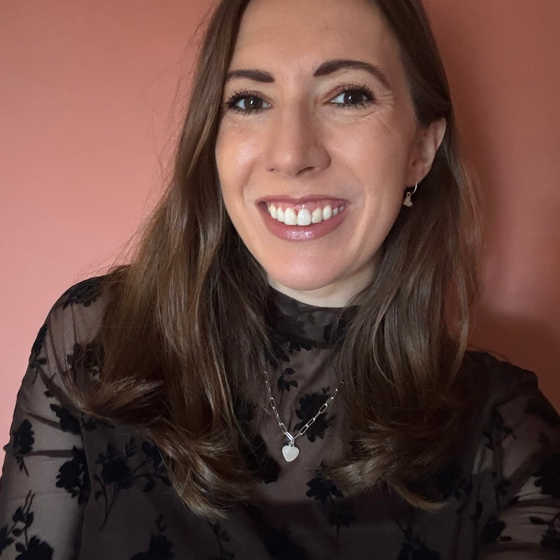 Signature Silver Paperclip Chain Heart Charm Necklace