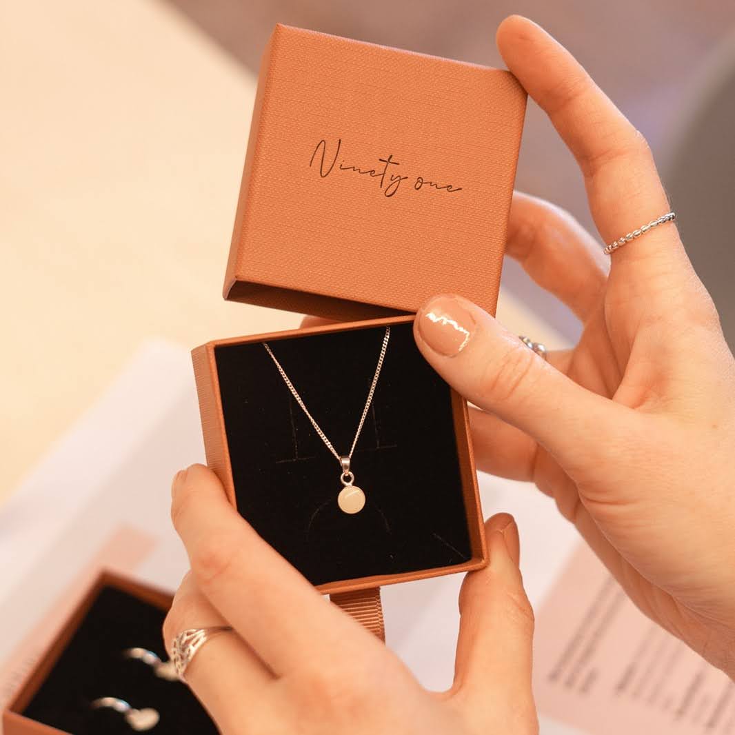 Signature Silver Pendant Drop Necklace