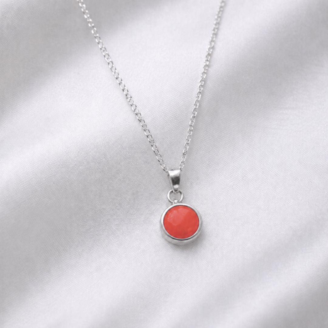 Signature Silver Pendant Drop Necklace