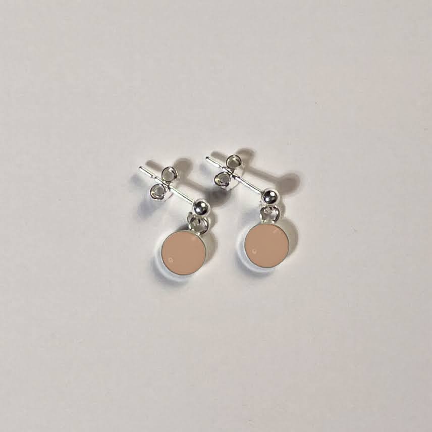 Signature Silver Stud Drop Earrings