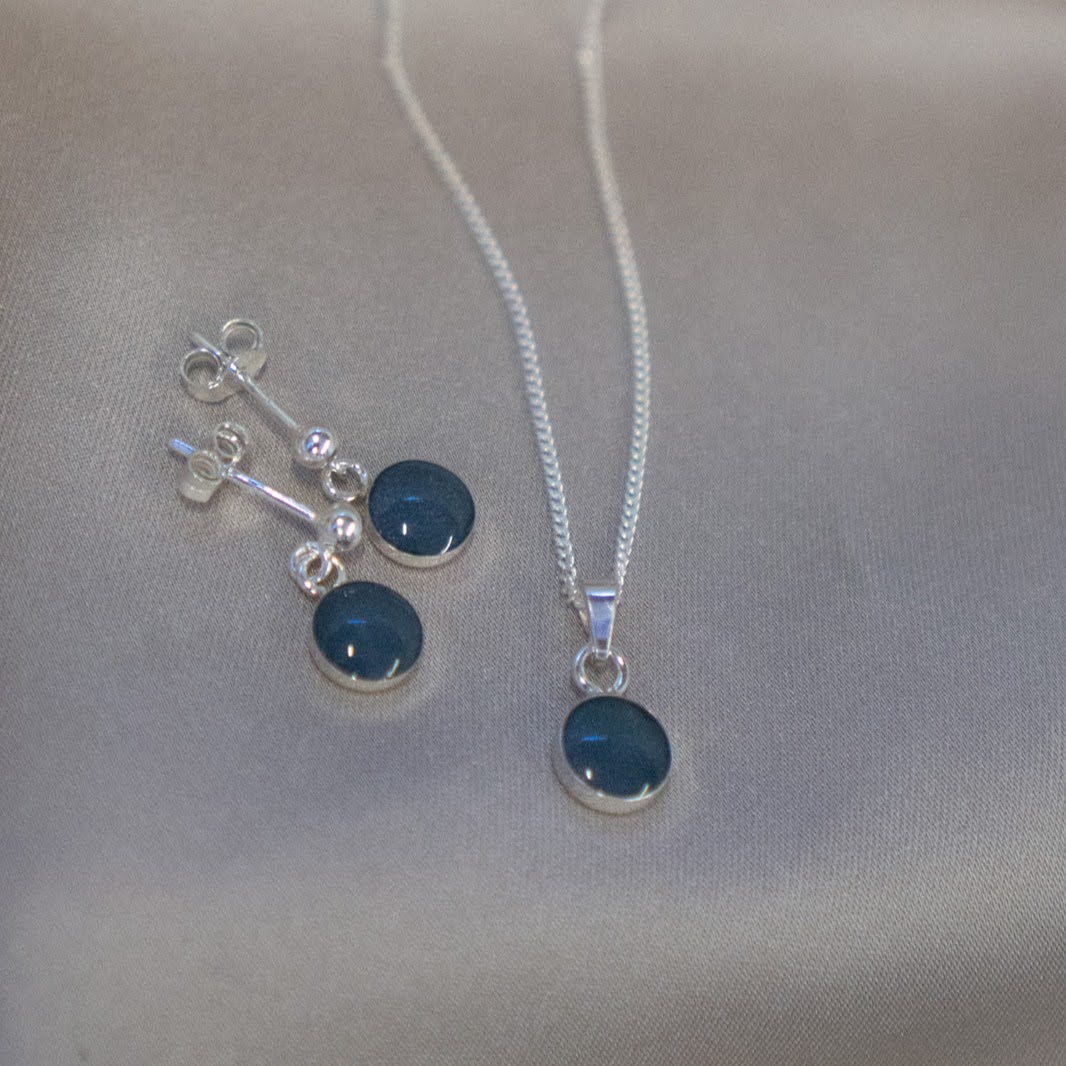 Signature Silver Stud Drop Earrings