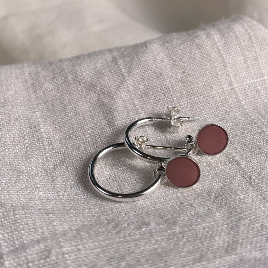 Signature Silver Hoop Drop Earrings