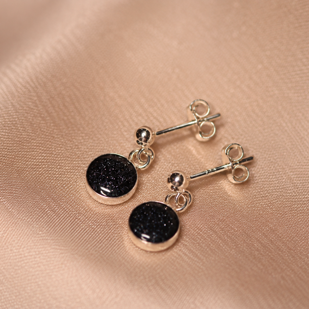 Signature Silver Stud Drop Earrings